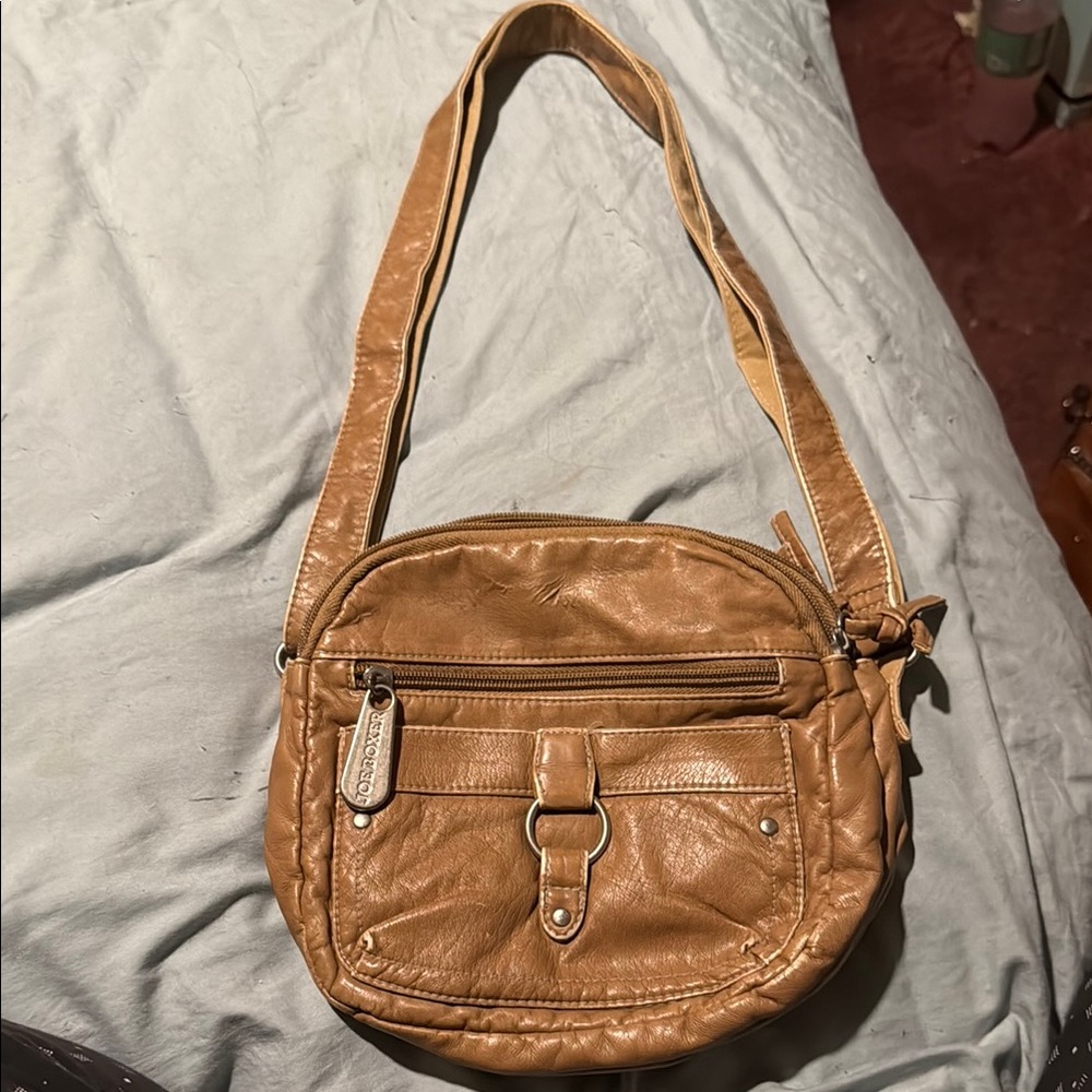 Joe Boxer Tan Purse (Leather? Or Pleather?)